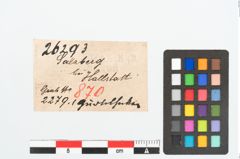Etikett zu Bronzegürtelhaken (NHMW-PRAE-026293)